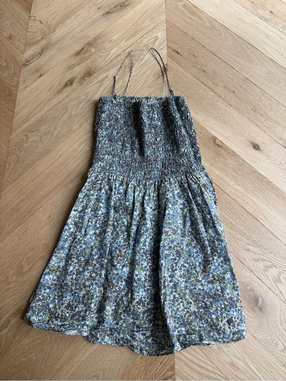 Faithfull the Brand Floral Smocked Mini Dress